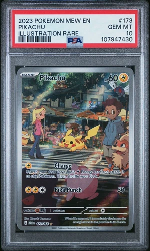 Pokémon PSA 10 GEM MINT Pikachu 173/165 Scarlet & Violet 151 Illustration Rare