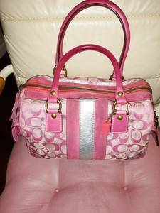 pink leather coach purse