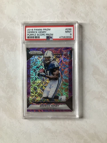 DERRICK HENRY 2016 Panini Prizm PURPLE SCOPE PRIZM Rookie /99 Titans PSA 9 MINT