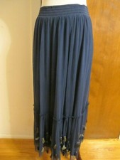 Anthropologie Maeve Women's Dark Turquoise Tulle Evening Skirt