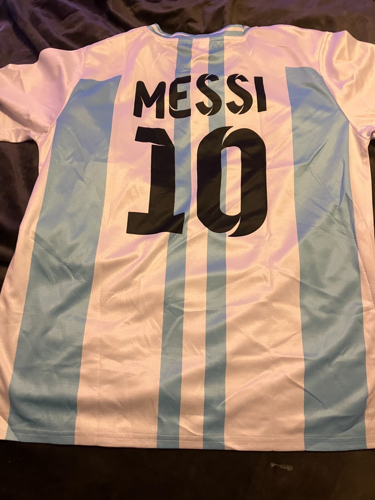 Messi #10 Argentina Home Jersey Match Day Copa America Final Large