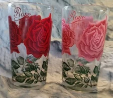 Rose Peanut Butter Glass Glasses Drinking Kitchen Mauzy 