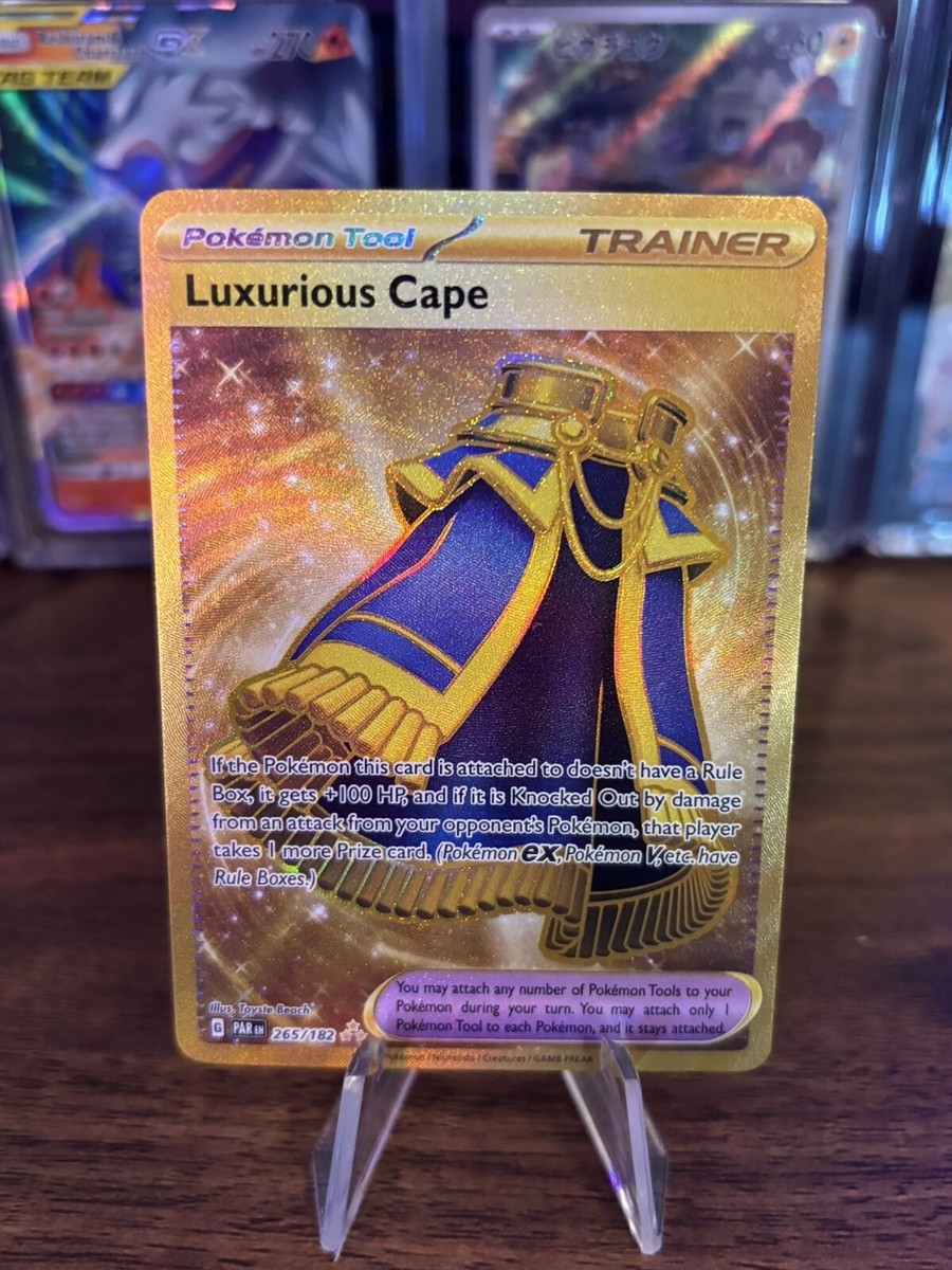 luxurious cape pokemon card value Pokémon TCG Luxurious Cape 265/182 Gold Holo Trainer Full Art