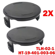 2x Black Grass Eater Spool Cap Cover For Hyper Tough Trimmer HT19-401-003-06 US