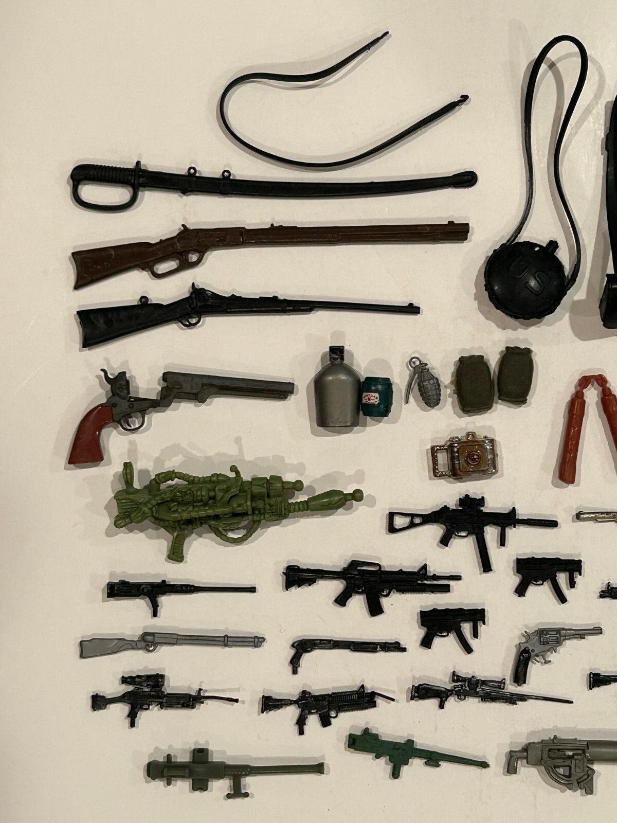 *HUGE LOT* Weapons Accessories *VINTAGE ACTION FIGURE* Parts Guns