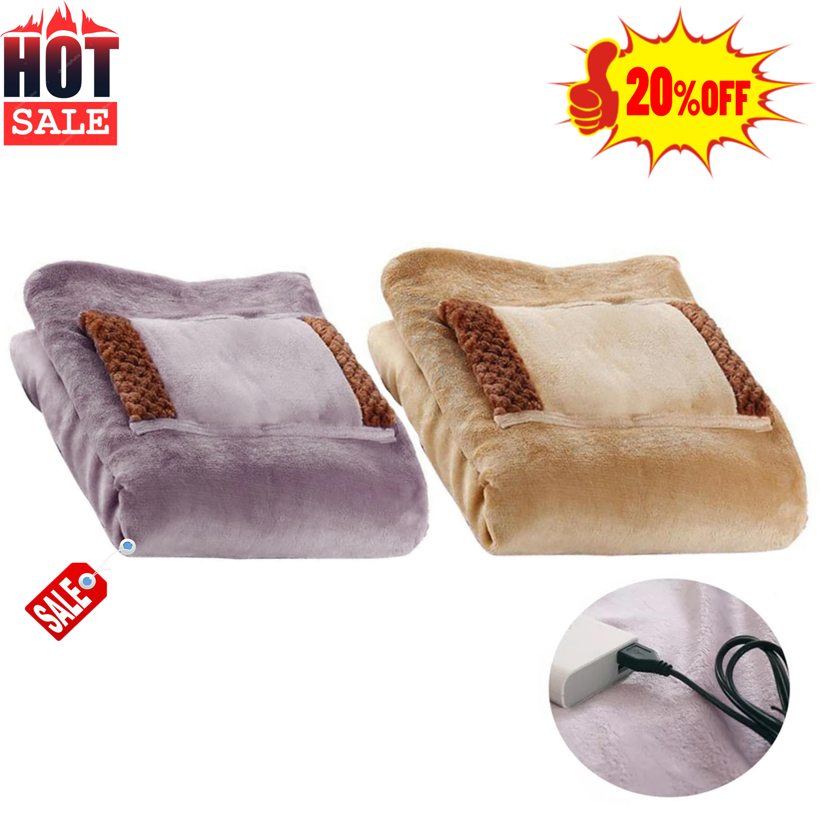 Electric Heated Blanket Throw Over Winter Warm Controller Underblanket  Mattress | eBay
