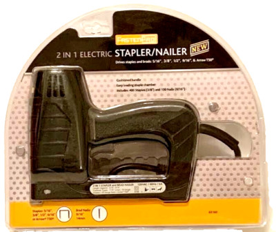 FastenPro 2 In 1 Electric Stapler/Nailer 5/16'' 3/8'' 1/2'' 9/16'' Arrow T50'' 63160