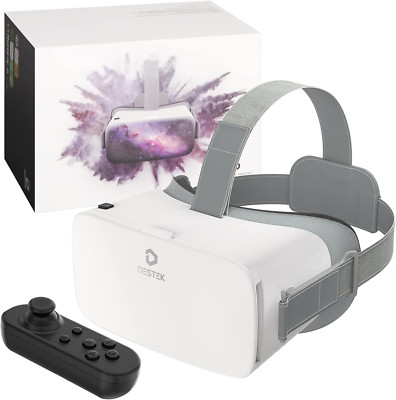 DESTEK V5 VR Brille Für Handy, 3D VR Brille Augenschutz HD 110° FOV Anti-Blaulic