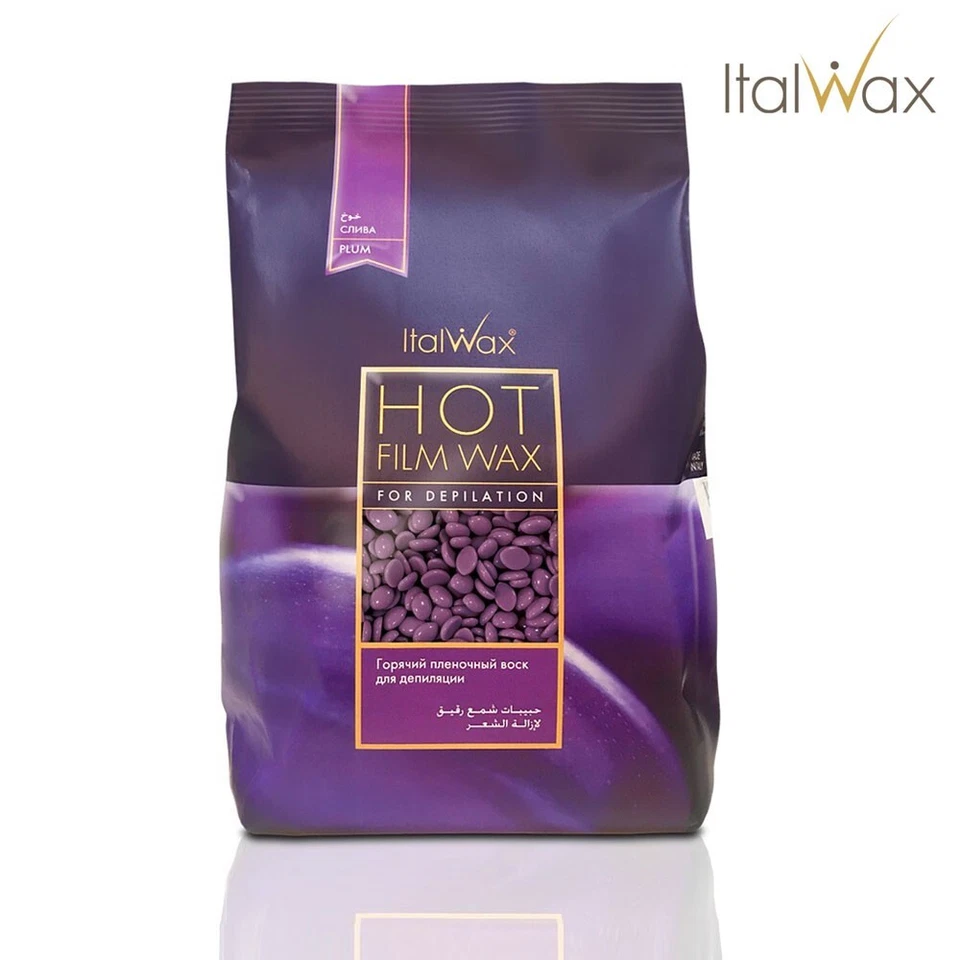 ITALWAX Plum Hot Film Wax Beads for Hair Removal 1000g