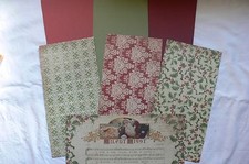 CHRISTMAS A DECEMBER 25th Contrast CARD KIT 4 - 12x6 & 3 Cardstock + Ribbon Mix