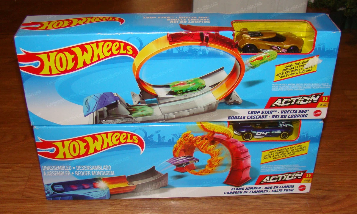 Hot Wheels ACTION Tracks LOOP STAR FTH82 FLAME JUMPER FTH81