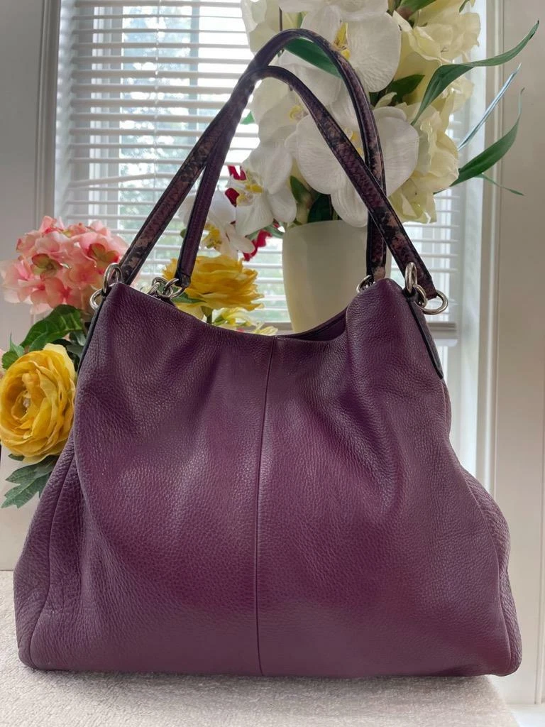 Coach F35893 Phoebe Shoulder Bag in Exotic Trim Leather u110 eBay