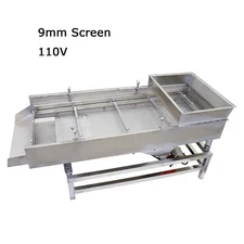 110V 9mm square hole screen Electric Linear Vibrating Screen Double Motor 80W