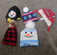 Baby/Toddler Boys Winter Hats Lot/5 Various Styles, Includes Pittsburgh Steelers