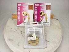 3x Defender Security Cabinet Drawer Lock U-10667 Key 26 27 Brass Gold
