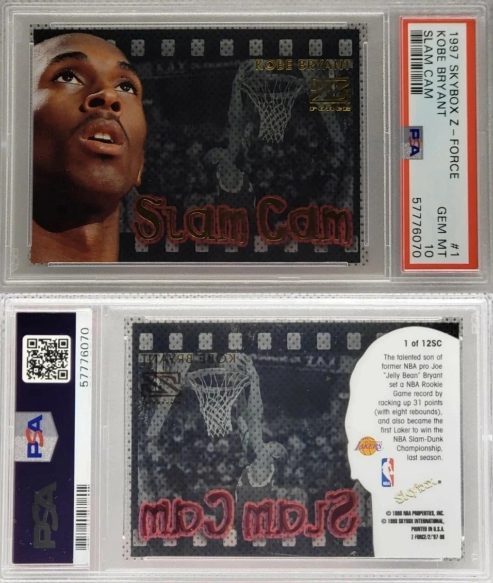 🎅🎄🎁 PSA 10 Kobe Bryant 1997 Skybox Z-Force Slam Cam #1 Absolutely Flawless!👀