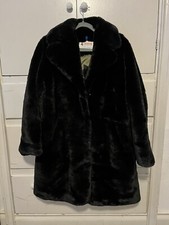 Invicta Faux Fur Coat Women’s Medium In Black