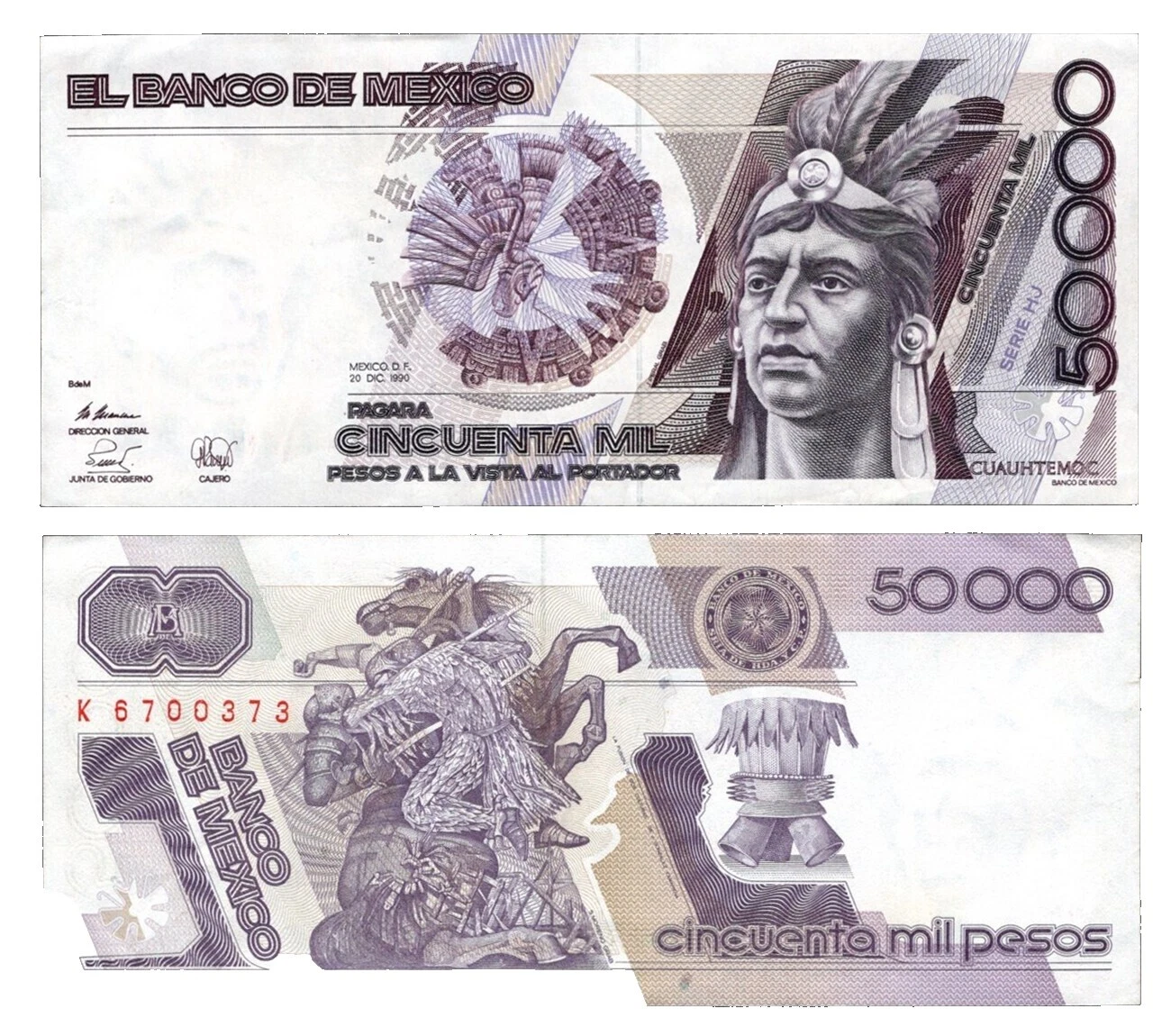 Billetes de México 1990