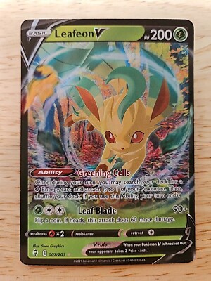 Leafeon V 007/203 Evolving Skies NM Ultra Rare Pokemon Card | eBay Leafeon V 007/203 Evolving Skies NM Ultra Rare Pokemon Card | eBay