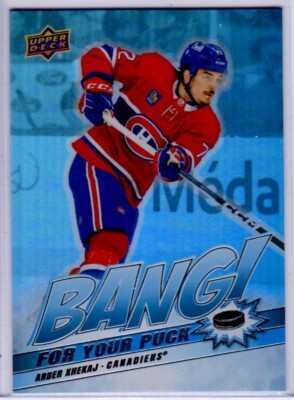 2024-25 Upper Deck Series 2 Arber Xhekaj Bang For Your Puck Card
