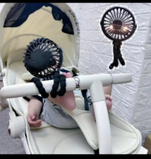 Stroller Fan, 3 Speed Portable Fan, USB Rechargeable Battery Powered, Handheld