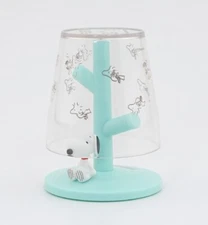 Peanuts Snoopy Plastic Mini Cup 90ml w/ Stand Figure Gargle Brush Teeth Japan