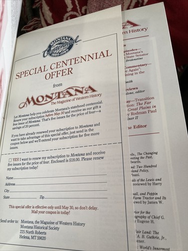 Montana The Magazine Of Western History Winter 1989 (Can Bundle Multiple Copies) - Picture 4 of 8