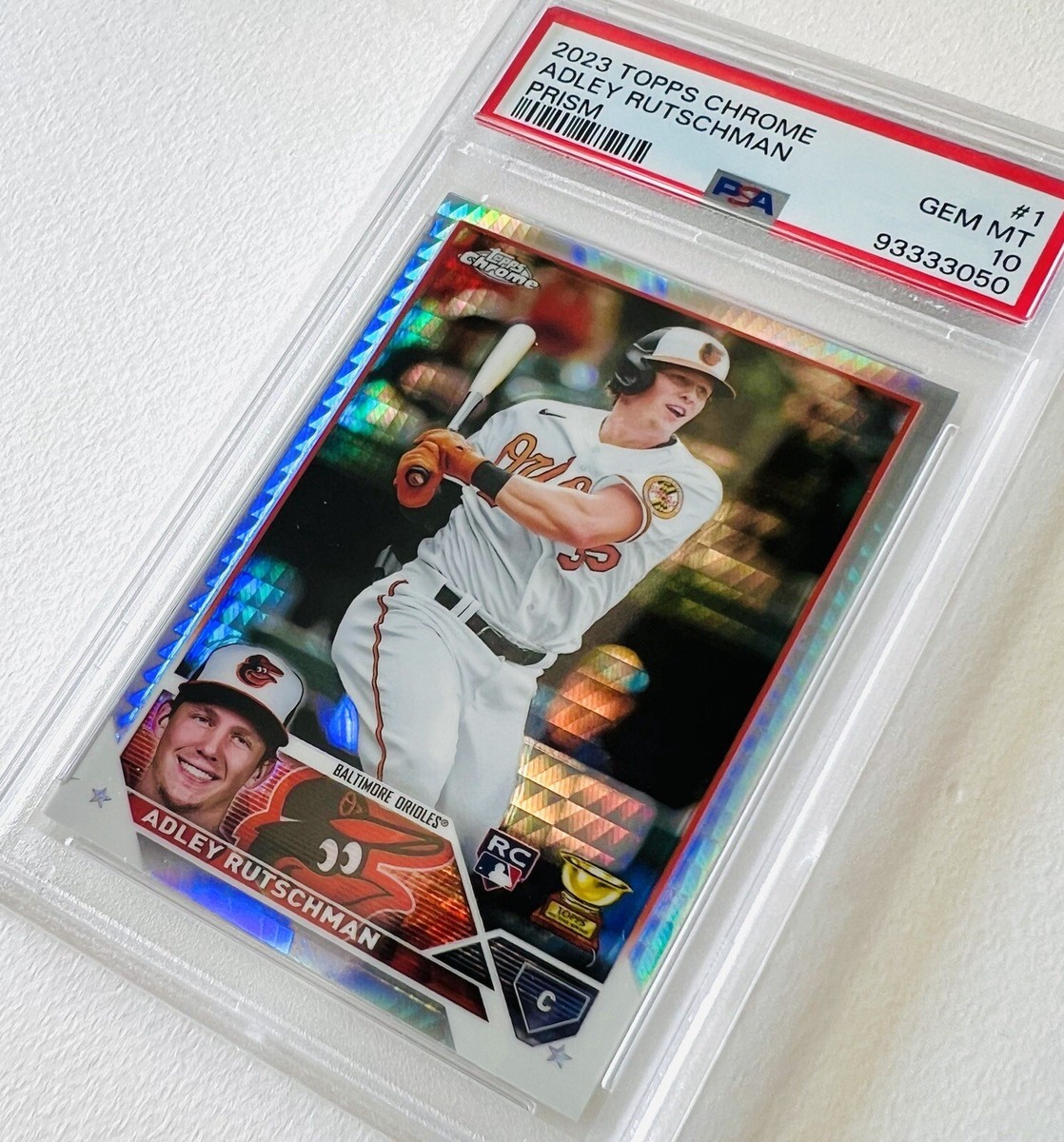 2023 Topps Chrome Adley Rutschman Rookie Card Prism Refractor #1
