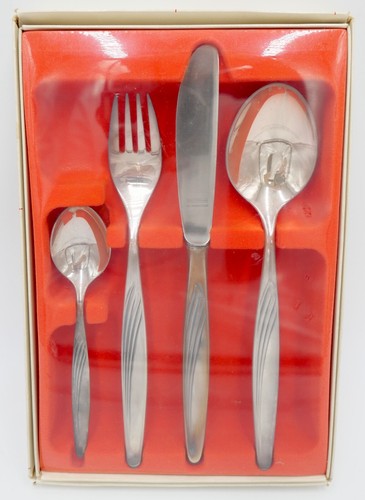 - NEU - OVP - 4 Teile BRUCKMANN 765 CANDIDA - 90er Silber Besteck Set - Bild 3 von 4
