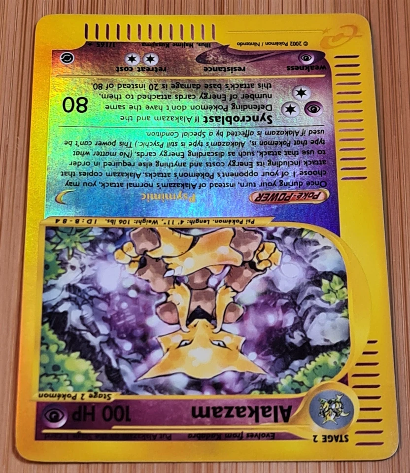 Alakazam #1/165 Rare Reverse Holo Expedition Base Set 2002 Englisch Mint Vintage - Bild 2 von 4