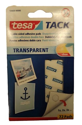 72x tesa TACK transparent doppelseitige Klebepads spurlos ablösbar pads Fotos