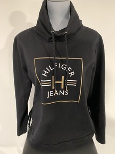 Tommy Hilfiger Mujer Capucha Cuello Sudadera Negra Talla L | eBay