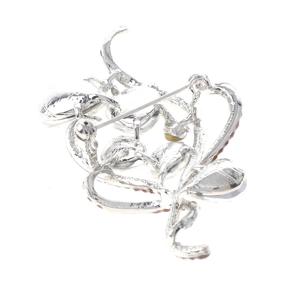 ◆FEILER新品◆ Silver Tone Metal Crystal Flower Brooch P1458-SCL | eBay