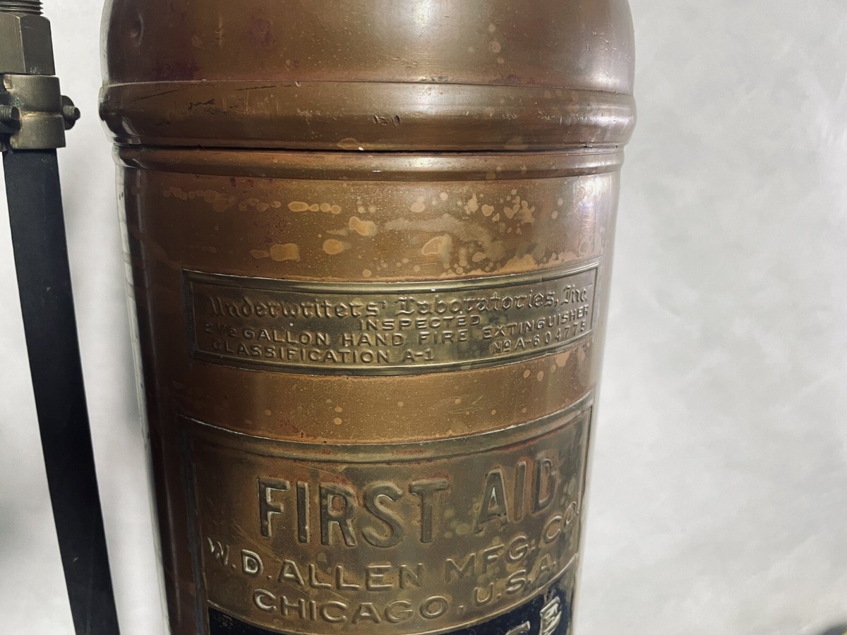 USA VINTAGE 真鍮製 消化器 Vtg First Aid Copper Brass Fire