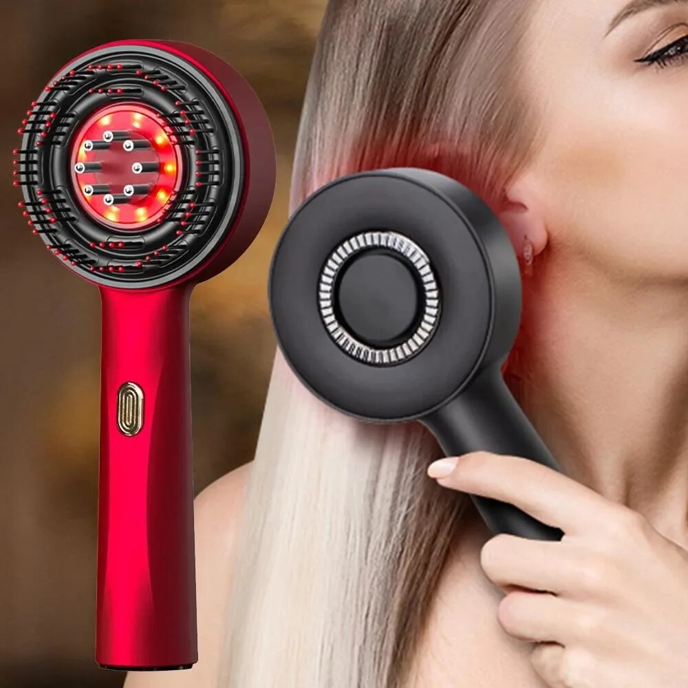 Peigne massant repousse cheveux à vibrations pour densifier la chevelure
