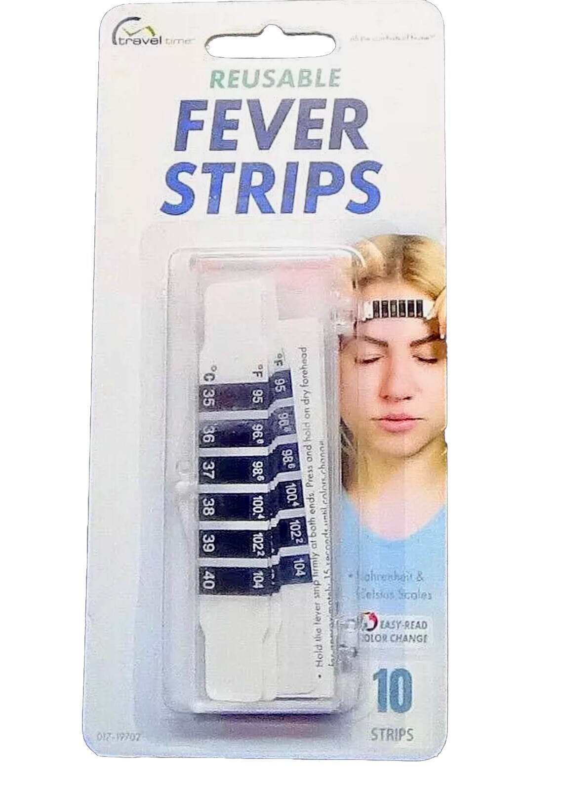 Travel Time Reusable Forehead Thermometer Strips NIB, 10 Pack