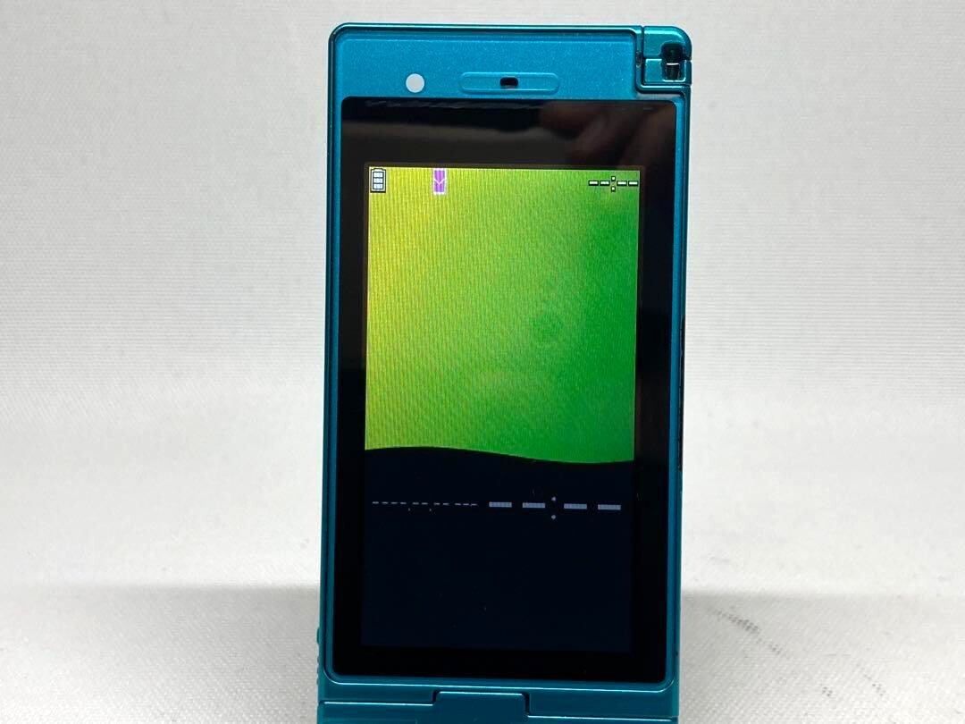 NTT Docomo P-10A Blue Japanese Flip Phone Garake Keitai Cell
