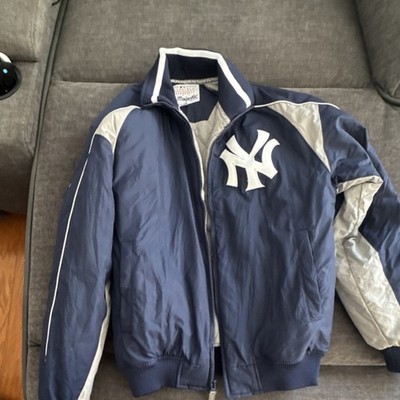 Majestic New York Yankees MLB Jacket Navy Gray White Size S