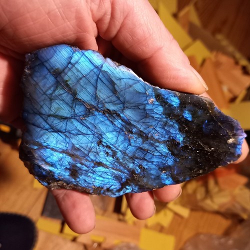only Blue Labradorit Rohstein Anschliff  Spektrolit Labradorite  Nr.57 Mondstein