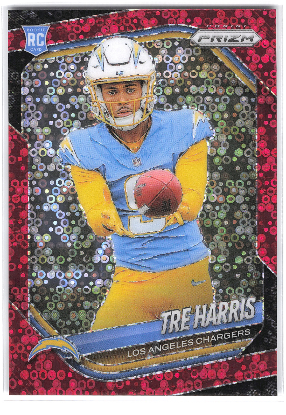 2025 Panini Prizm - Tre Harris #371 Red Prizm 86/99 No Huddle / Disco