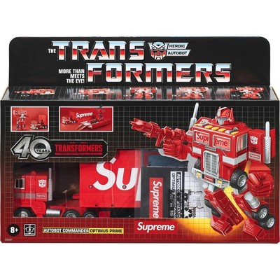 Supreme x Transformers G1 Optimus Prime Red Action Figure SS25