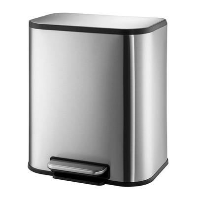 5.3 Gallon Kitchen Trash Can W/ Lid Stainless Steel Garbage Can W/ Foot Pedal &