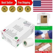 Hand-Tearable Hypoallergenic Paper Tape 2" x 10 Yds - 6 Rolls Included