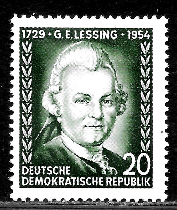 HICK GIRL-MINT GERMAN  D.D.R.  SC#205  GOTTHOLD  E.  LESSING       X4477