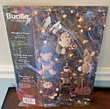 Bucilla Woodland Santa Ornaments Kit 85116 NEW/SEALED 2005 Rare HTF