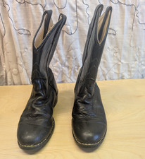 Old West Boys Brown Leather Cowboy Boots Style 1152 Size 020 US 13 Rodeo Western