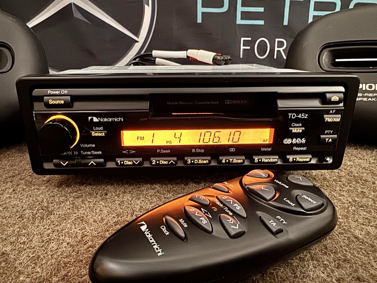 New Nakamichi TD-45z RDS Car Radio Cassette Player Rare Old
