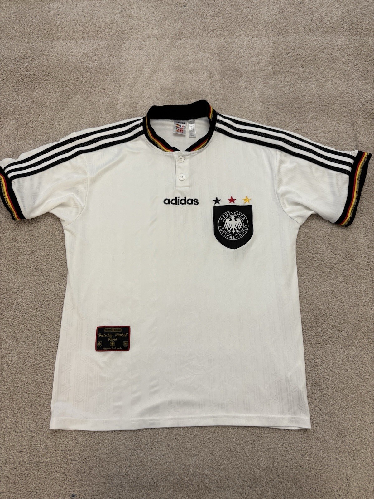 Vintage Adidas 1996 - 1998 Germany Home Football Shirt Jersey (size Large)
