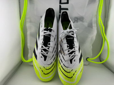ADIDAS PREDATOR ELITE FIRM GROUND CLEATS WHITE / BLACK / LEMON