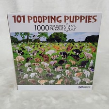 Funwares 101 Pooping Puppies 1000 Piece Jigsaw Puzzle Gag Gift Dog Lover Sealed